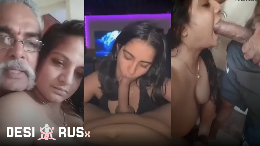 After a wine party old man fuck young call girl in own house and getting blowjob and pressing boobs